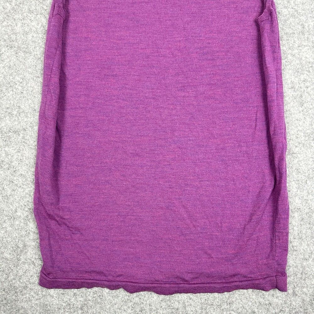Eileen Fisher Knit Tank Top Women M Purple Merino Wool Italian Yarn Quiet Luxury - Picture 6 of 11